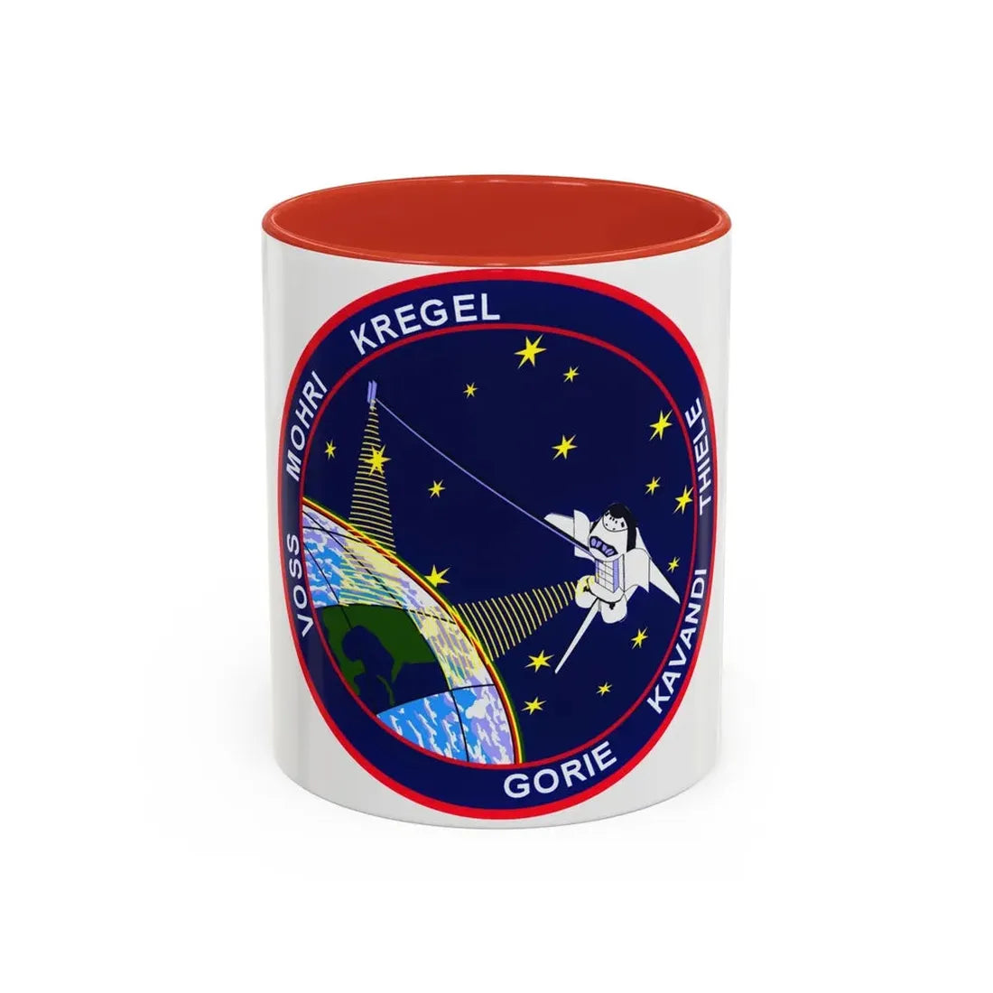 STS 99 (NASA) Accent Coffee Mug 11oz Red - Go Mug Yourself
