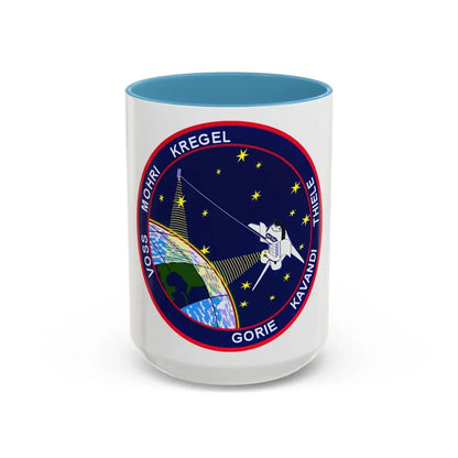 STS 99 (NASA) Accent Coffee Mug 15oz Light Blue - Go Mug Yourself