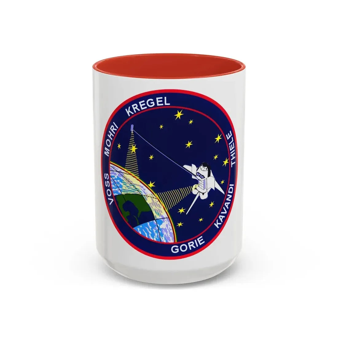 STS 99 (NASA) Accent Coffee Mug 15oz Red - Go Mug Yourself