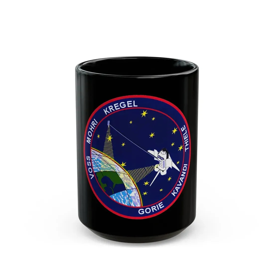 STS 99 (NASA) Black Coffee Mug 15oz - Go Mug Yourself