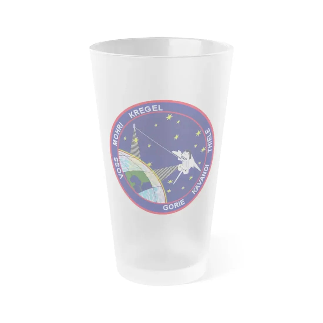 STS 99 (NASA) Frosted Pint Glass 16oz Default Title - Go Mug Yourself