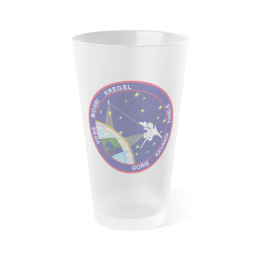 STS 99 (NASA) Frosted Pint Glass 16oz-Go Mug Yourself