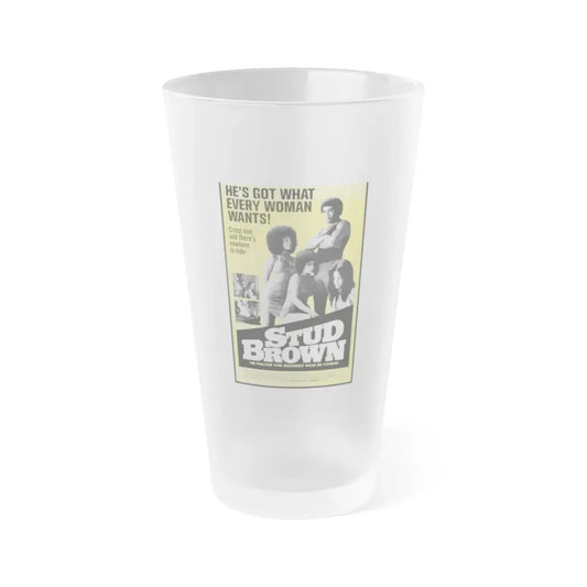 STUD BROWN (DYNAMITE BROTHERS) 1974 Movie Poster - Frosted Pint Glass 16oz Default Title - Go Mug Yourself