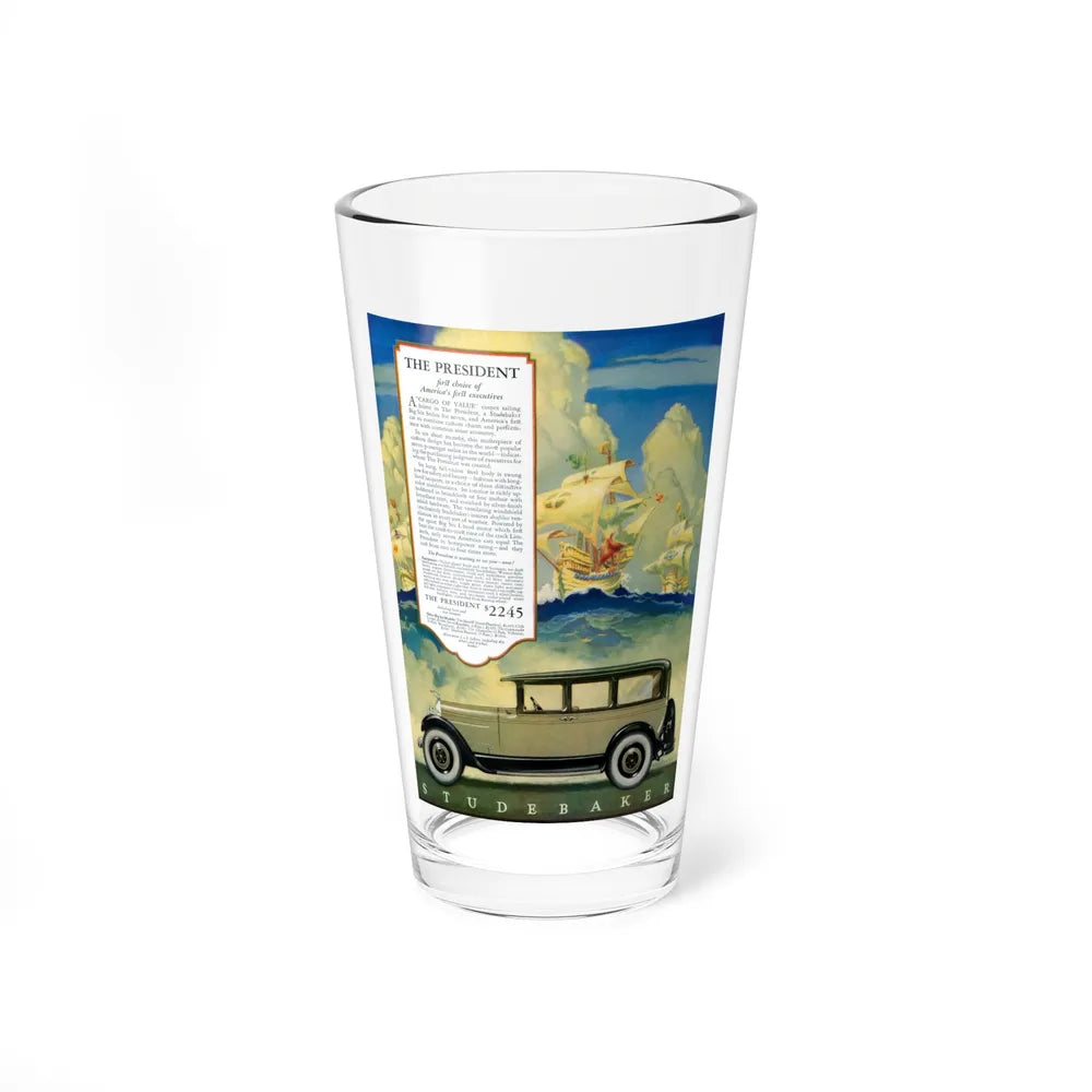 Studebaker ad (2), 1927 (Magazine Illustration) Pint Glass 16oz-16oz-Go Mug Yourself