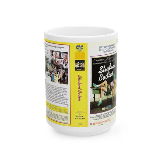STUDENT BODIES (VHS COVER) - White Coffee Mug 15oz - Go Mug Yourself