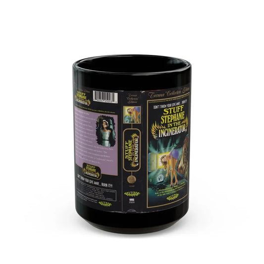 STUFF STEPHANIE IN THE INCINERATOR TROMA (VHS COVER) - Black Coffee Mug 15oz - Go Mug Yourself