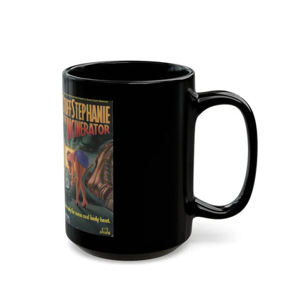 STUFF STEPHANIE IN THE INCINERATOR (VHS COVER) - Black Coffee Mug - Go Mug Yourself