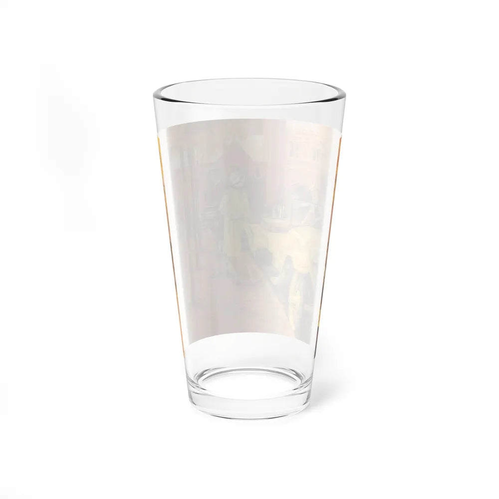 Stutz Bearcat Goes to College, Great Moments in Early American Motoring (Magazine Illustration) Pint Glass 16oz - Go Mug Yourself