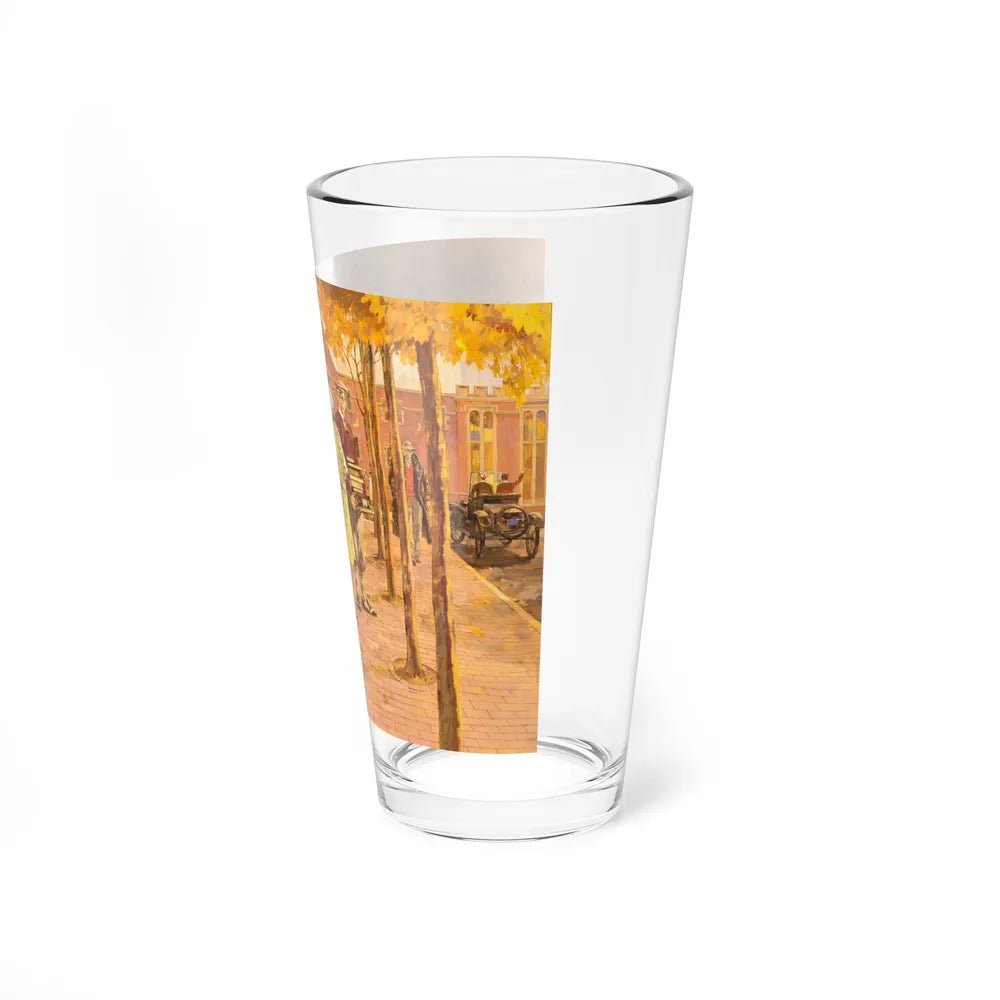 Stutz Bearcat Goes to College, Great Moments in Early American Motoring (Magazine Illustration) Pint Glass 16oz - Go Mug Yourself