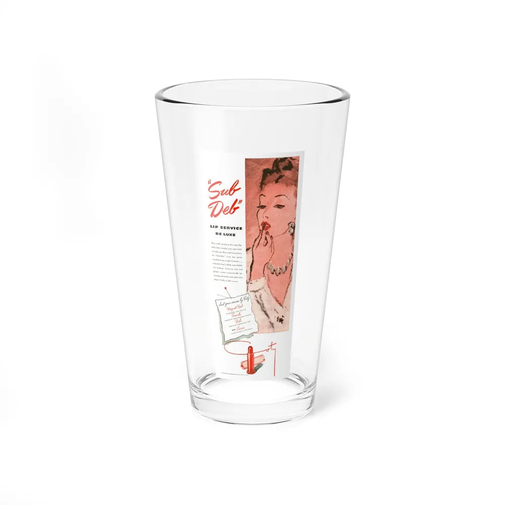 Sub Deb, Coty, 1943 (Magazine Illustration) Pint Glass 16oz-16oz-Go Mug Yourself