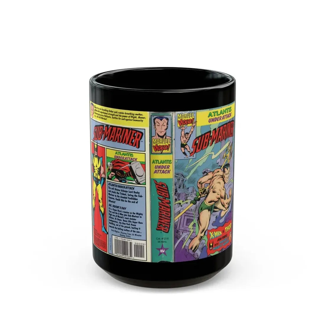 SUB MARINER ATLAS UNDER ATTACK (VHS COVER) - Black Coffee Mug 15oz - Go Mug Yourself