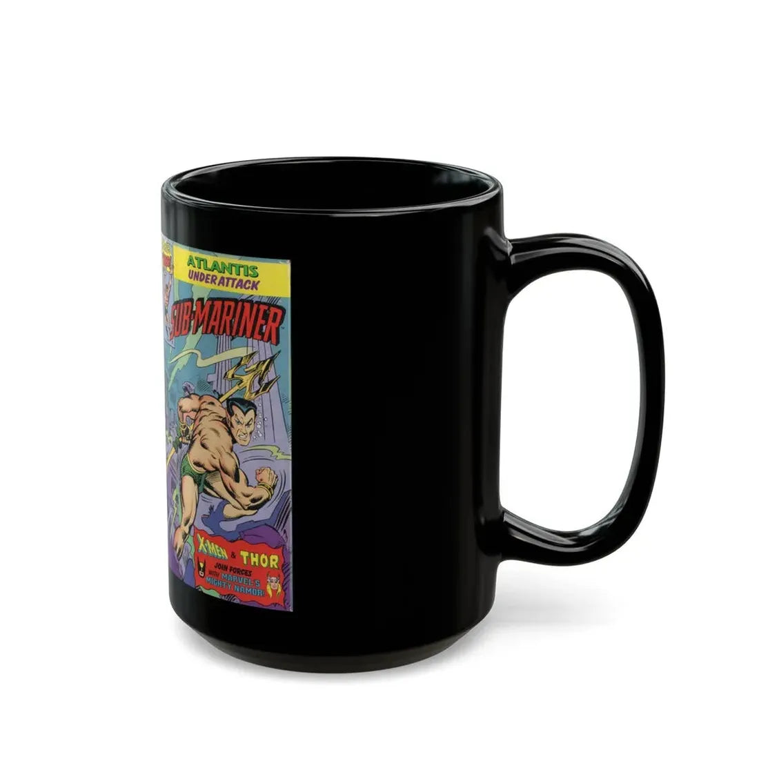 SUB MARINER ATLAS UNDER ATTACK (VHS COVER) - Black Coffee Mug - Go Mug Yourself