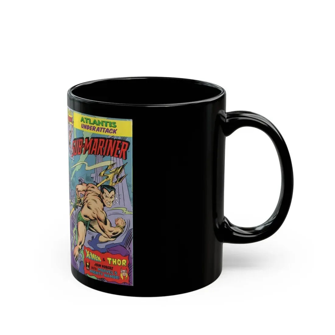 SUB MARINER ATLAS UNDER ATTACK (VHS COVER) - Black Coffee Mug - Go Mug Yourself