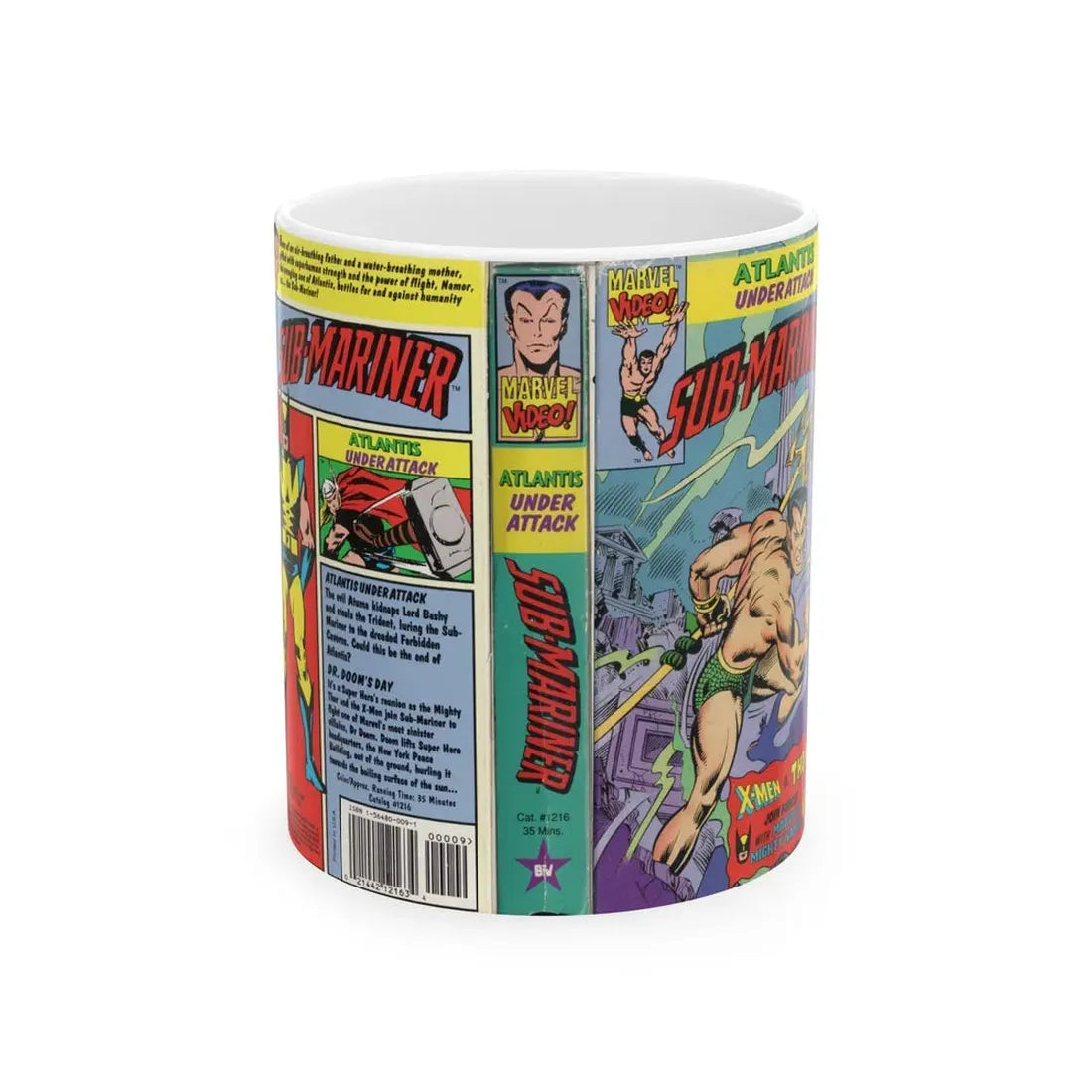 SUB MARINER ATLAS UNDER ATTACK (VHS COVER) - White Coffee Mug 11oz - Go Mug Yourself