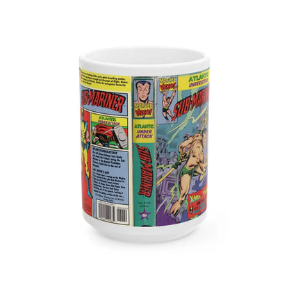 SUB MARINER ATLAS UNDER ATTACK (VHS COVER) - White Coffee Mug-15oz-Go Mug Yourself