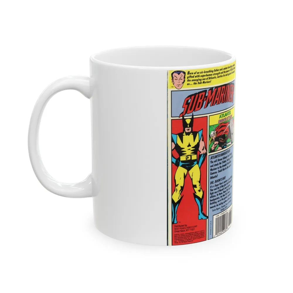 SUB MARINER ATLAS UNDER ATTACK (VHS COVER) - White Coffee Mug-Go Mug Yourself