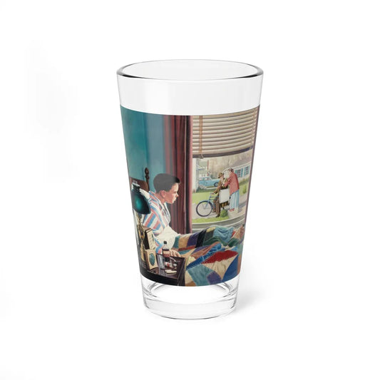 Subbing on the Paper Route (Magazine Illustration) Pint Glass 16oz-16oz-Go Mug Yourself