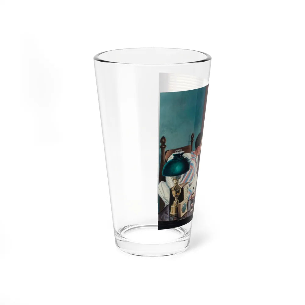 Subbing on the Paper Route (Magazine Illustration) Pint Glass 16oz-Go Mug Yourself