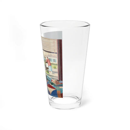 Subbing on the Paper Route (Magazine Illustration) Pint Glass 16oz-Go Mug Yourself