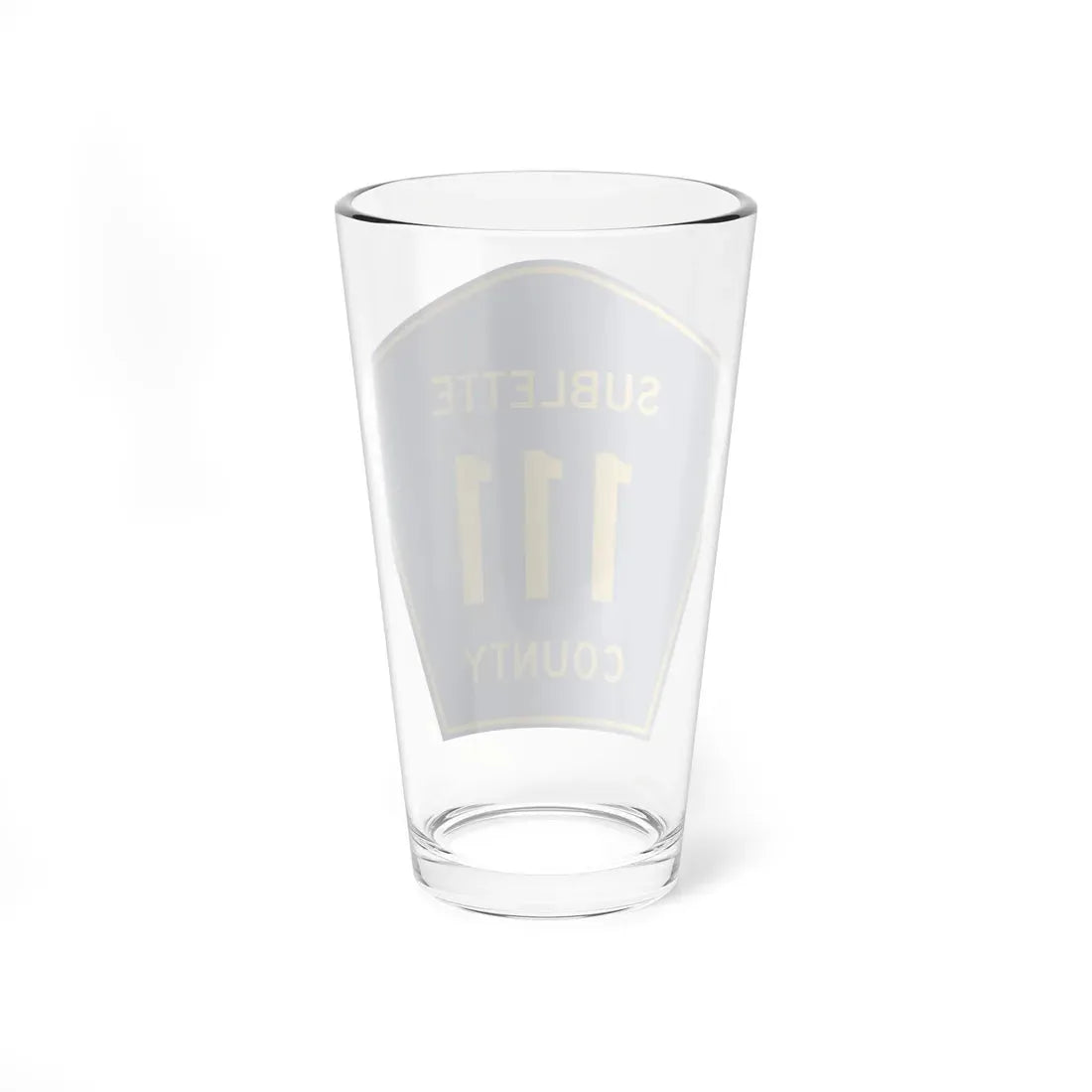 Sublette County Route 111 WY (Wyoming) (Road Sign) Pint Glass 16oz - Go Mug Yourself