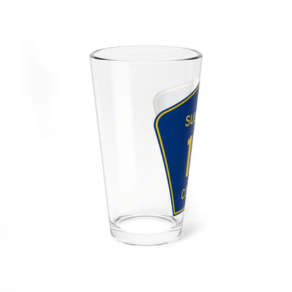 Sublette County Route 111 WY (Wyoming) (Road Sign) Pint Glss 16oz - Go Mug Yourself