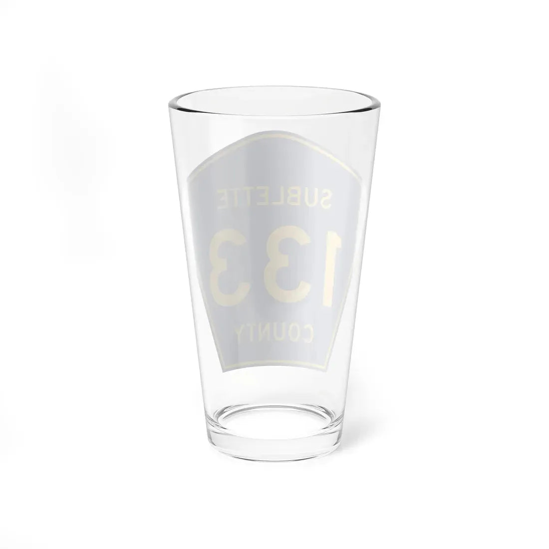Sublette County Route 133 WY (Wyoming) (Road Sign) Pint Glass 16oz - Go Mug Yourself