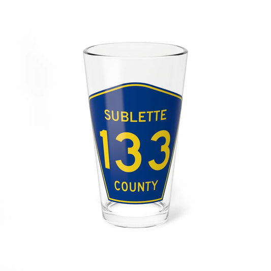 Sublette County Route 133 WY (Wyoming) (Road Sign) Pint Glss 16oz 16oz - Go Mug Yourself