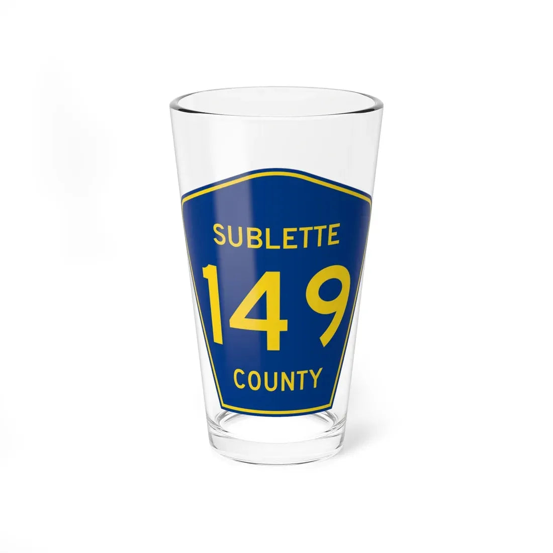 Sublette County Route 149 WY (Wyoming) (Road Sign) Pint Glass 16oz 16oz - Go Mug Yourself