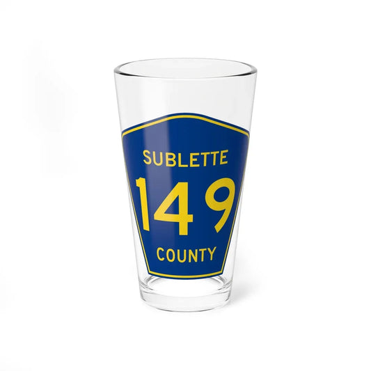 Sublette County Route 149 WY (Wyoming) (Road Sign) Pint Glass 16oz 16oz - Go Mug Yourself