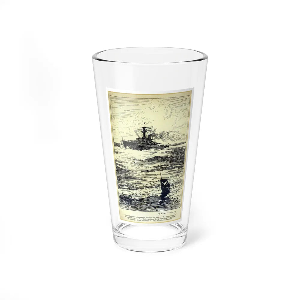 Submarine At Large (2), Blue Book Magazine, February 1940 (Magazine Illustration) Pint Glass 16oz-16oz-Go Mug Yourself