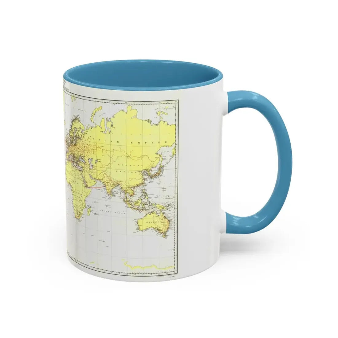 Submarine Cables of the World (1896) (Map) Accent Coffee Mug - Go Mug Yourself
