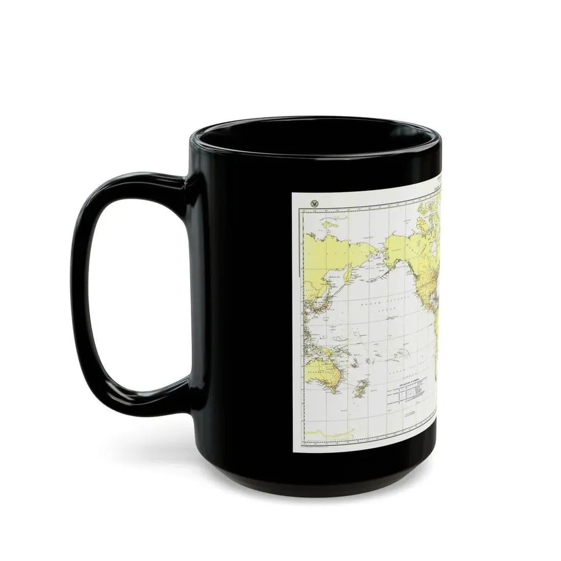 Submarine Cables of the World (1896) (Map) Black Coffee Mug - Go Mug Yourself