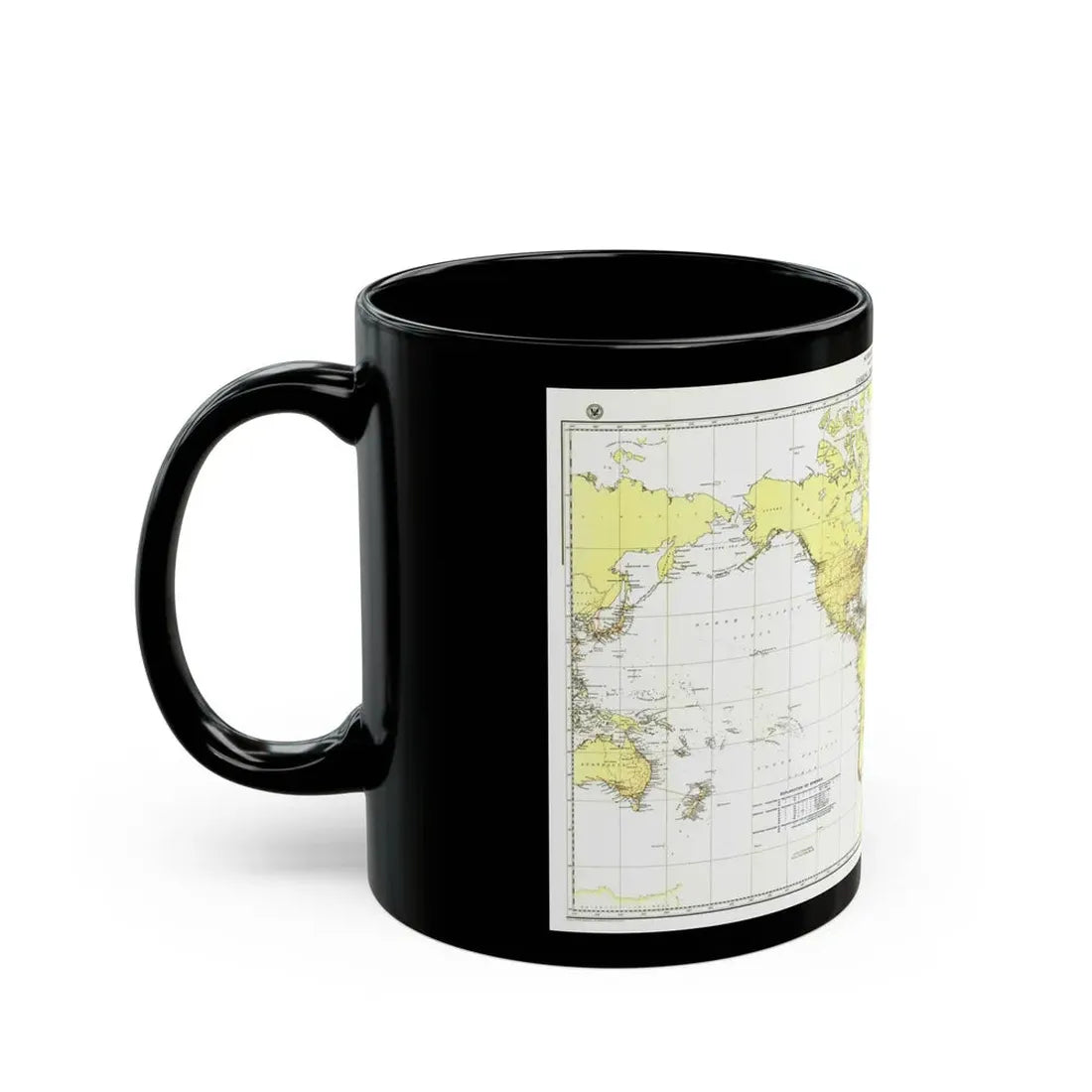Submarine Cables of the World (1896) (Map) Black Coffee Mug - Go Mug Yourself