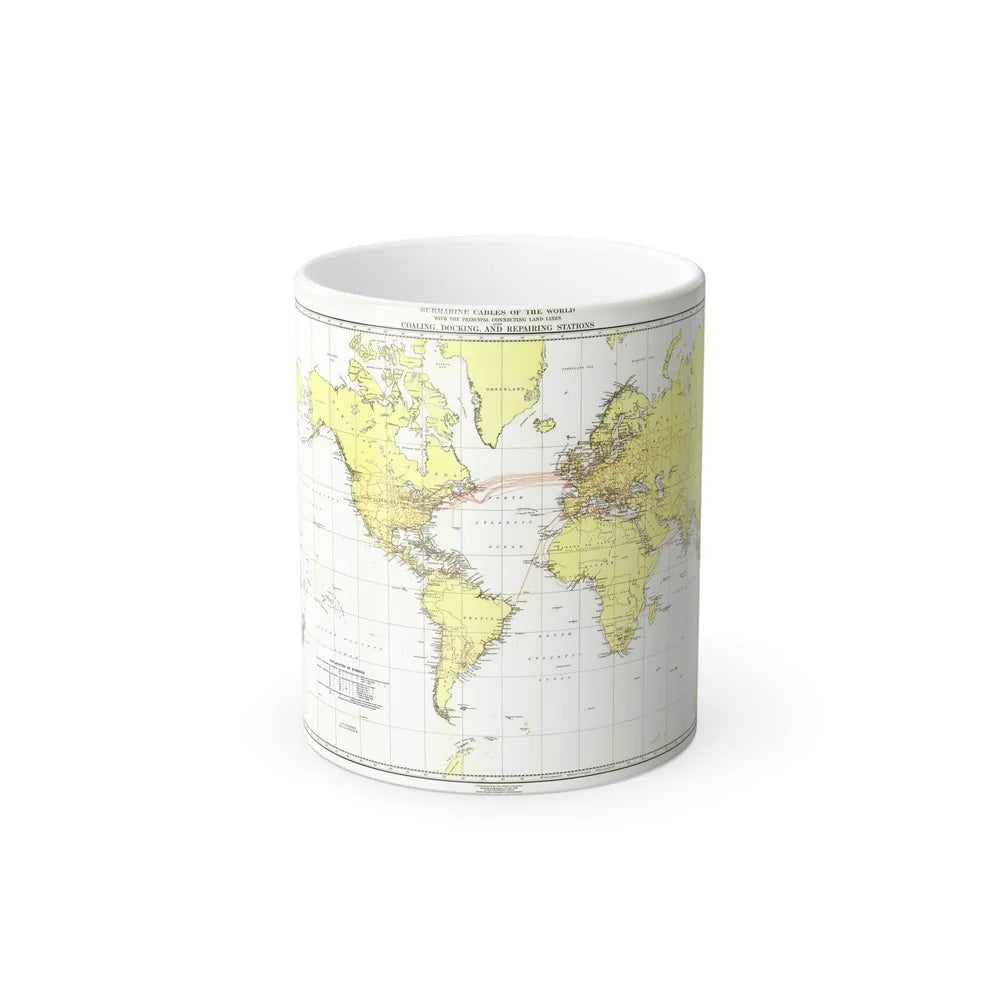 Submarine Cables of the World (1896) (Map) Color Changing Mug 11oz-Go Mug Yourself