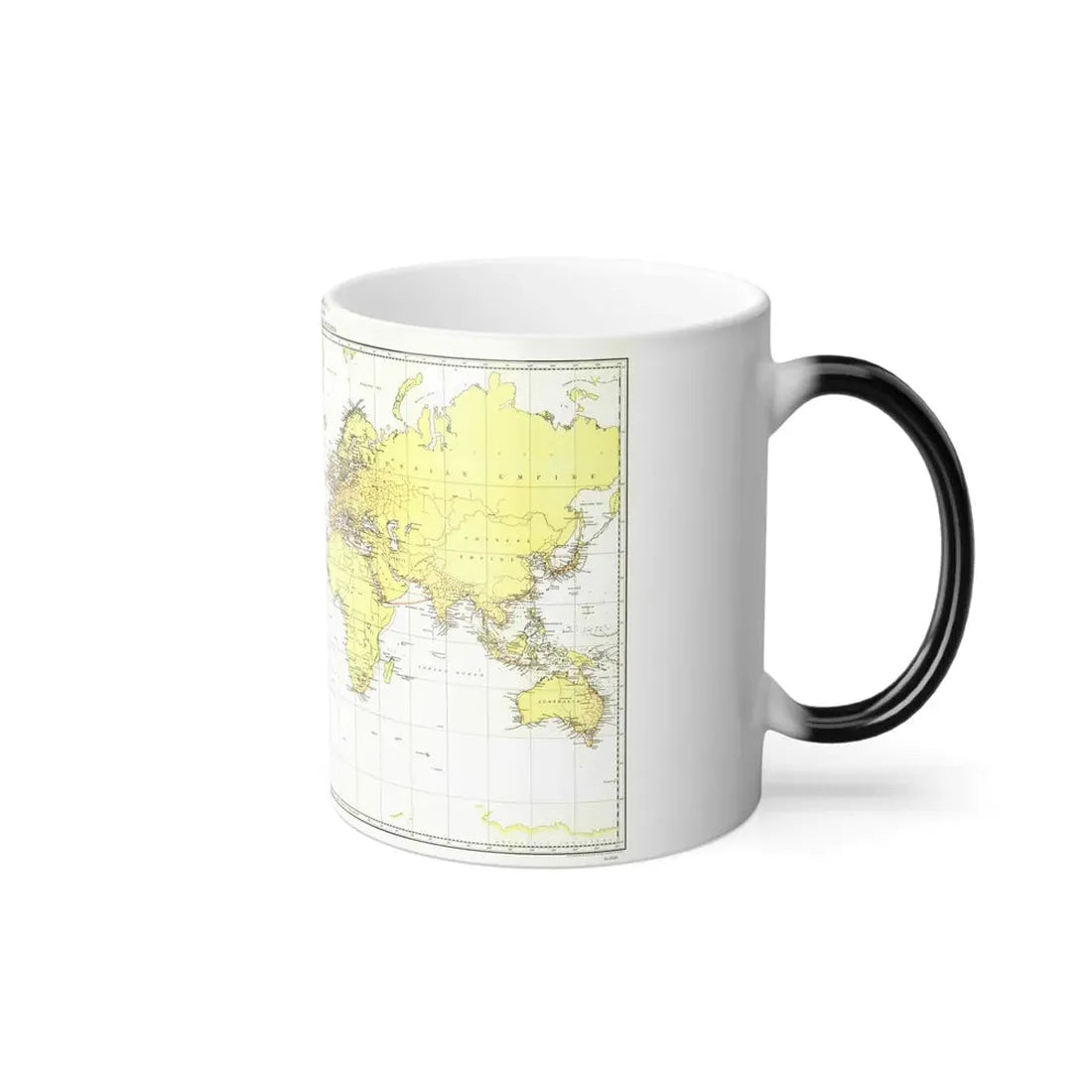 Submarine Cables of the World (1896) (Map) Color Changing Mug 11oz - Go Mug Yourself