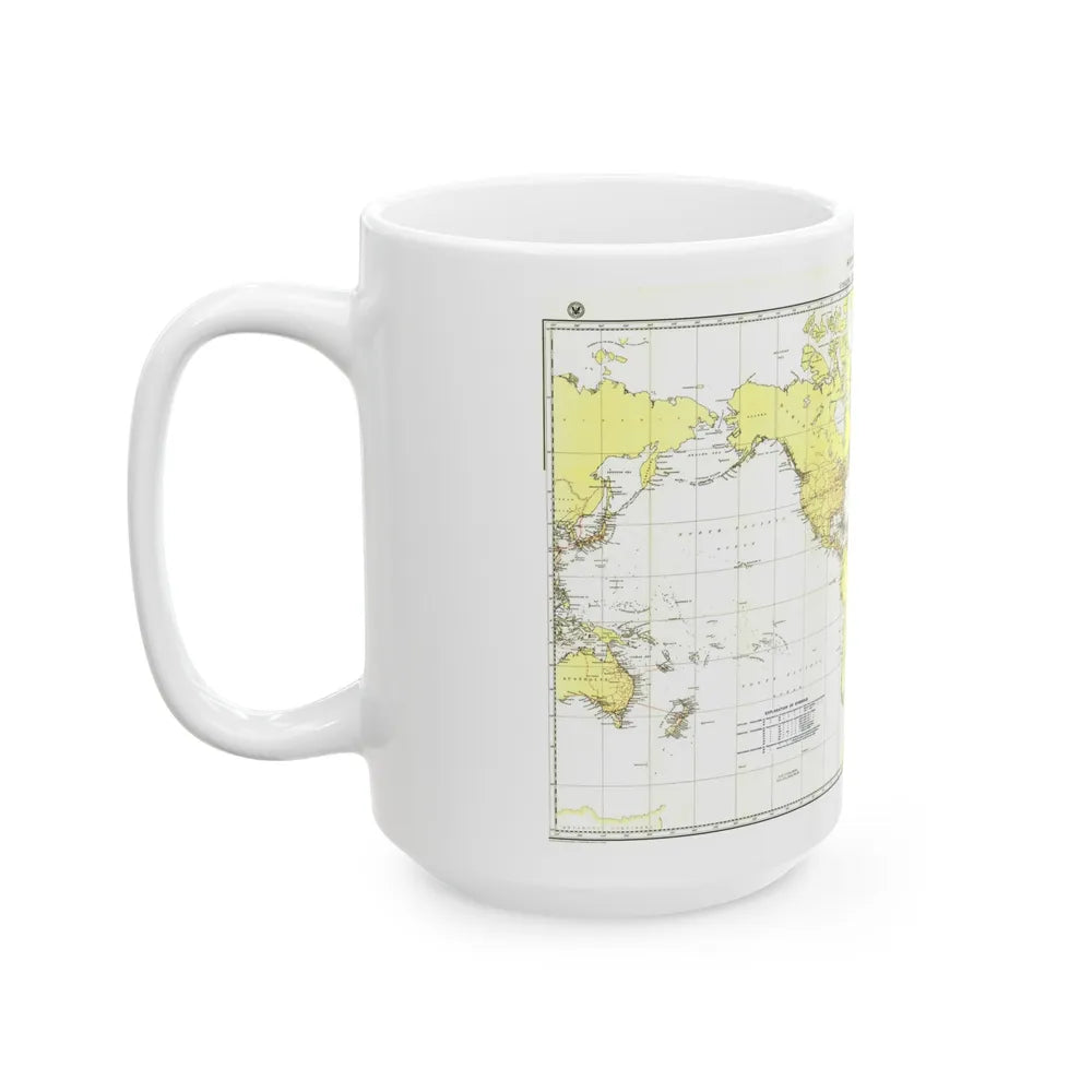 Submarine Cables of the World (1896) (Map) White Coffee Mug-Go Mug Yourself