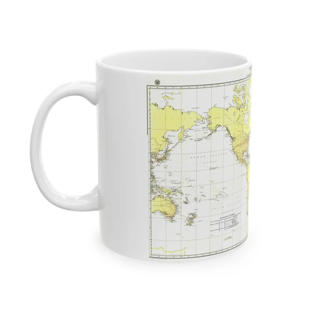 Submarine Cables of the World (1896) (Map) White Coffee Mug-Go Mug Yourself