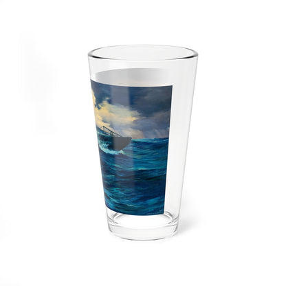 Submarine Emerging from the Deep, 1941 (Magazine Illustration) Pint Glass 16oz-Go Mug Yourself