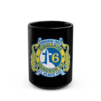 Submarine Force US Atlantic Fleet (U.S. Navy) Black Coffee Mug-15oz-Go Mug Yourself