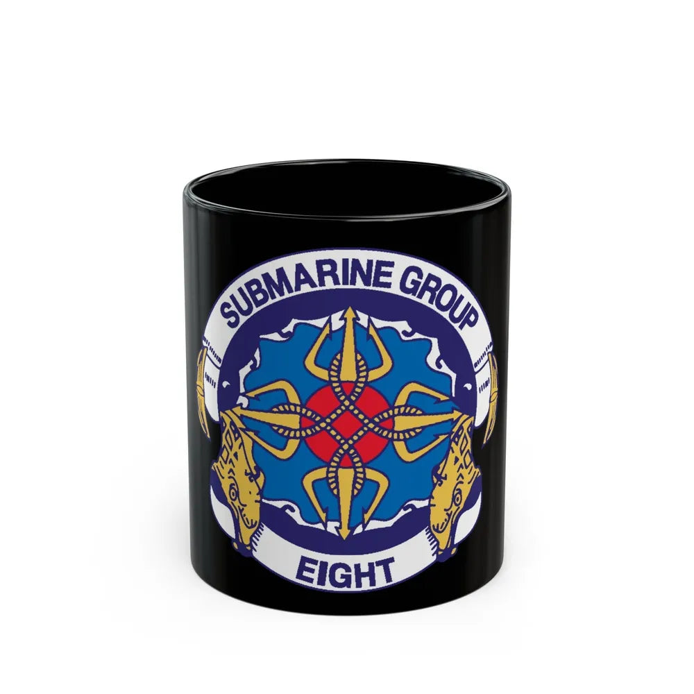 Submarine Group Eight (U.S. Navy) Black Coffee Mug-11oz-Go Mug Yourself