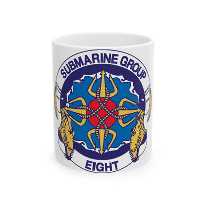 Submarine Group Eight (U.S. Navy) White Coffee Mug-11oz-Go Mug Yourself