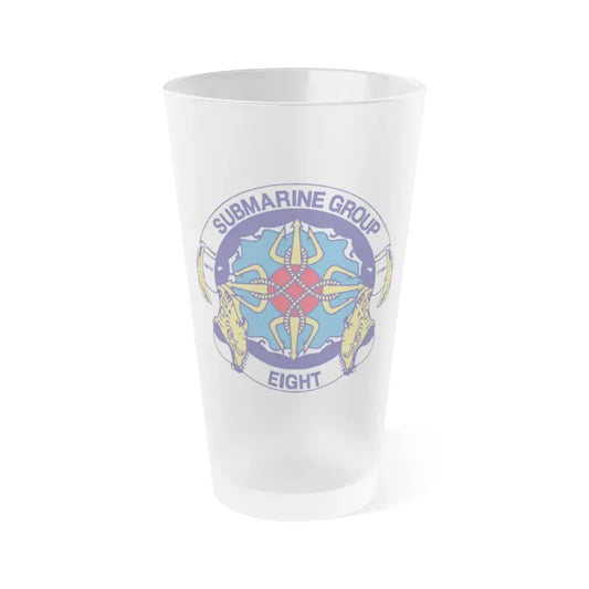 Submarine Group Eight (U.S. Navy) Frosted Pint Glass 16oz Default Title - Go Mug Yourself
