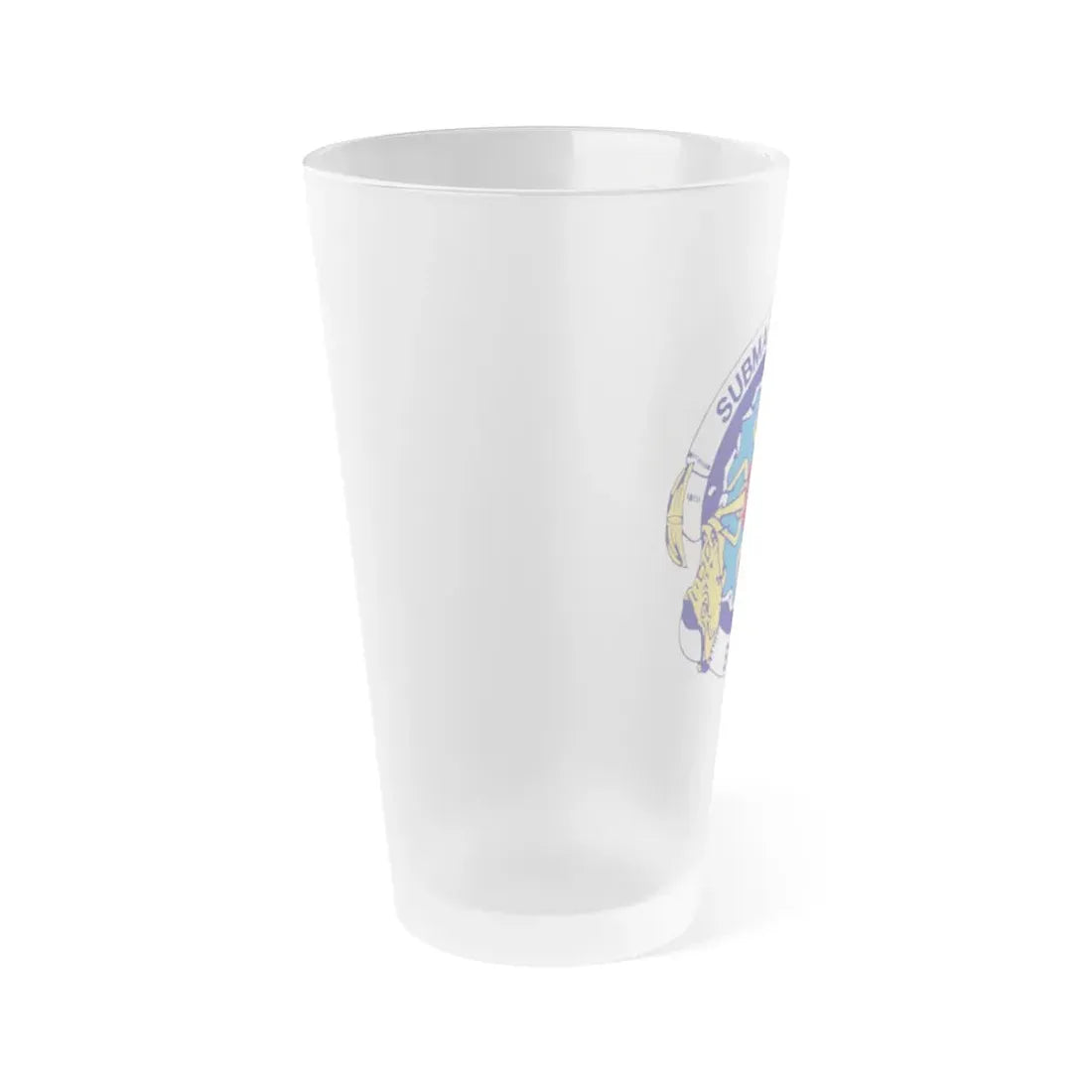 Submarine Group Eight (U.S. Navy) Frosted Pint Glass 16oz - Go Mug Yourself
