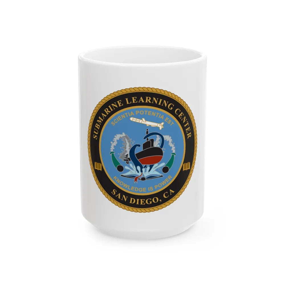 Submarine Learning Center San Diego (U.S. Navy) White Coffee Mug-15oz-Go Mug Yourself