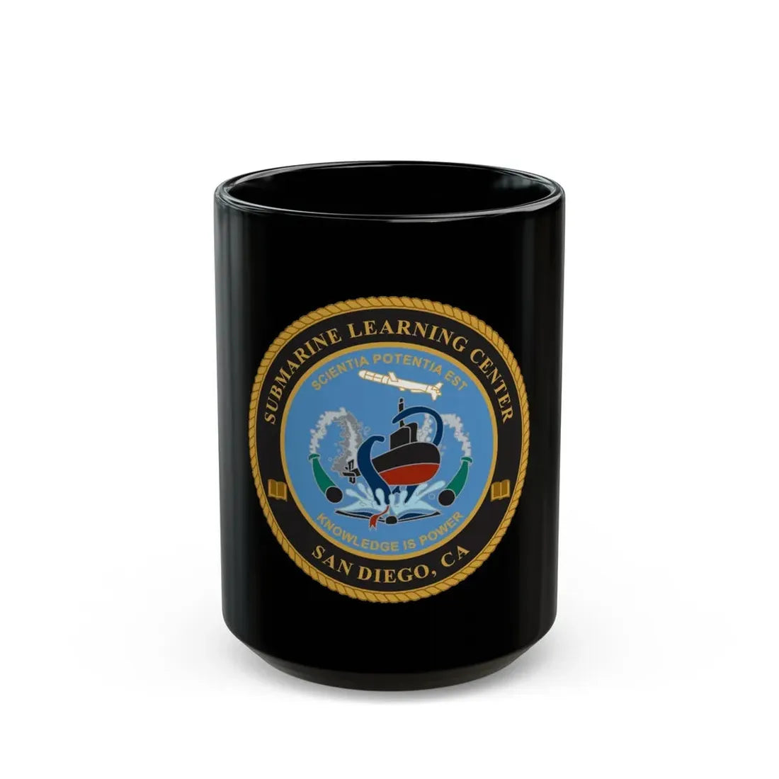 Submarine Learning Center San Diego (U.S. Navy) Black Coffee Mug 15oz - Go Mug Yourself