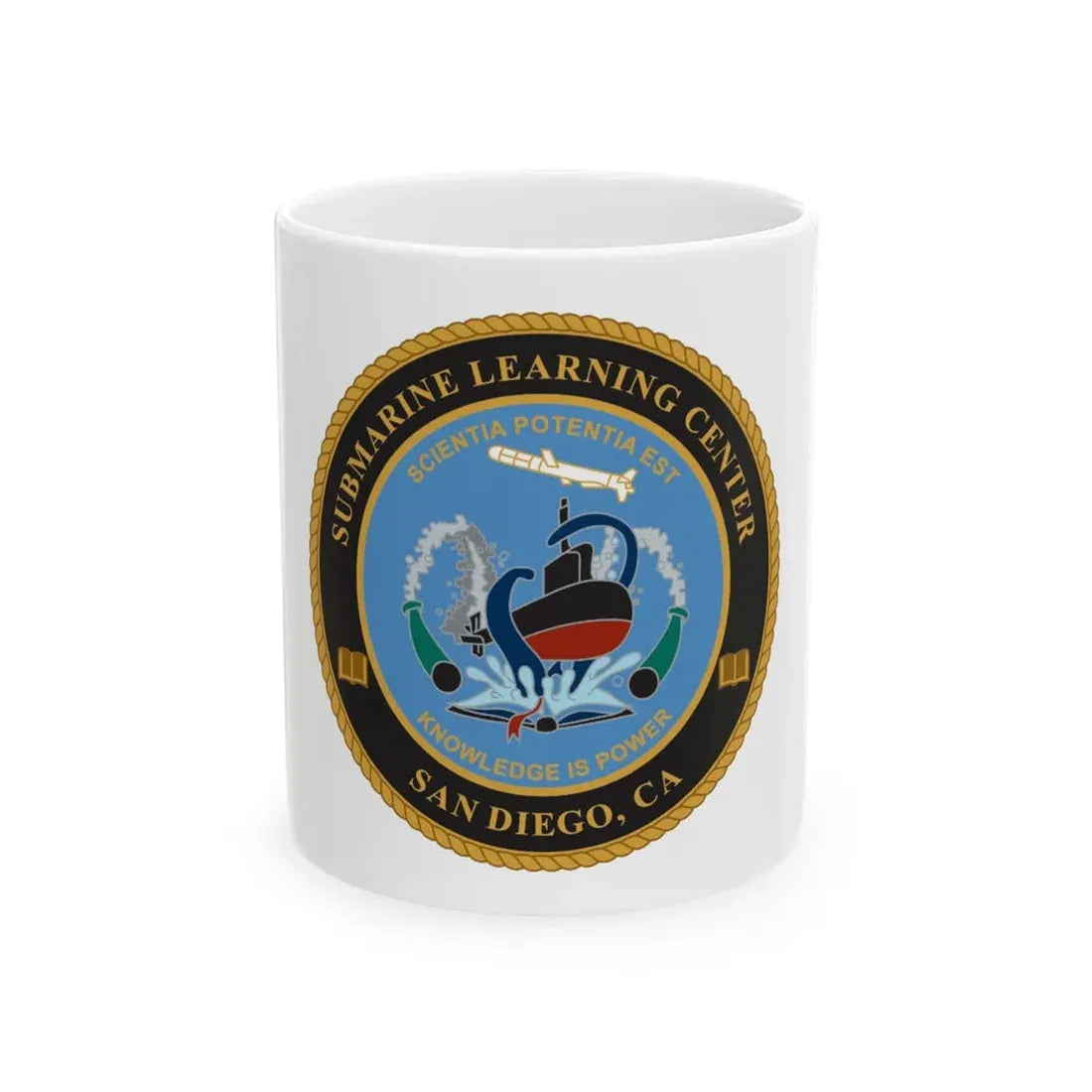 Submarine Learning Center San Diego (U.S. Navy) White Coffee Mug 11oz - Go Mug Yourself
