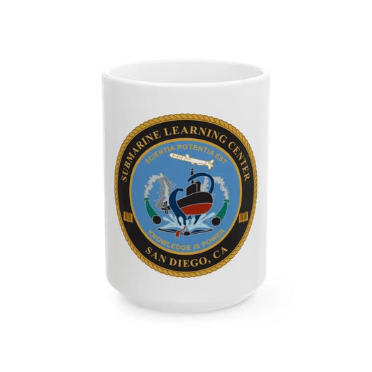 Submarine Learning Center San Diego (U.S. Navy) White Coffee Mug 15oz - Go Mug Yourself