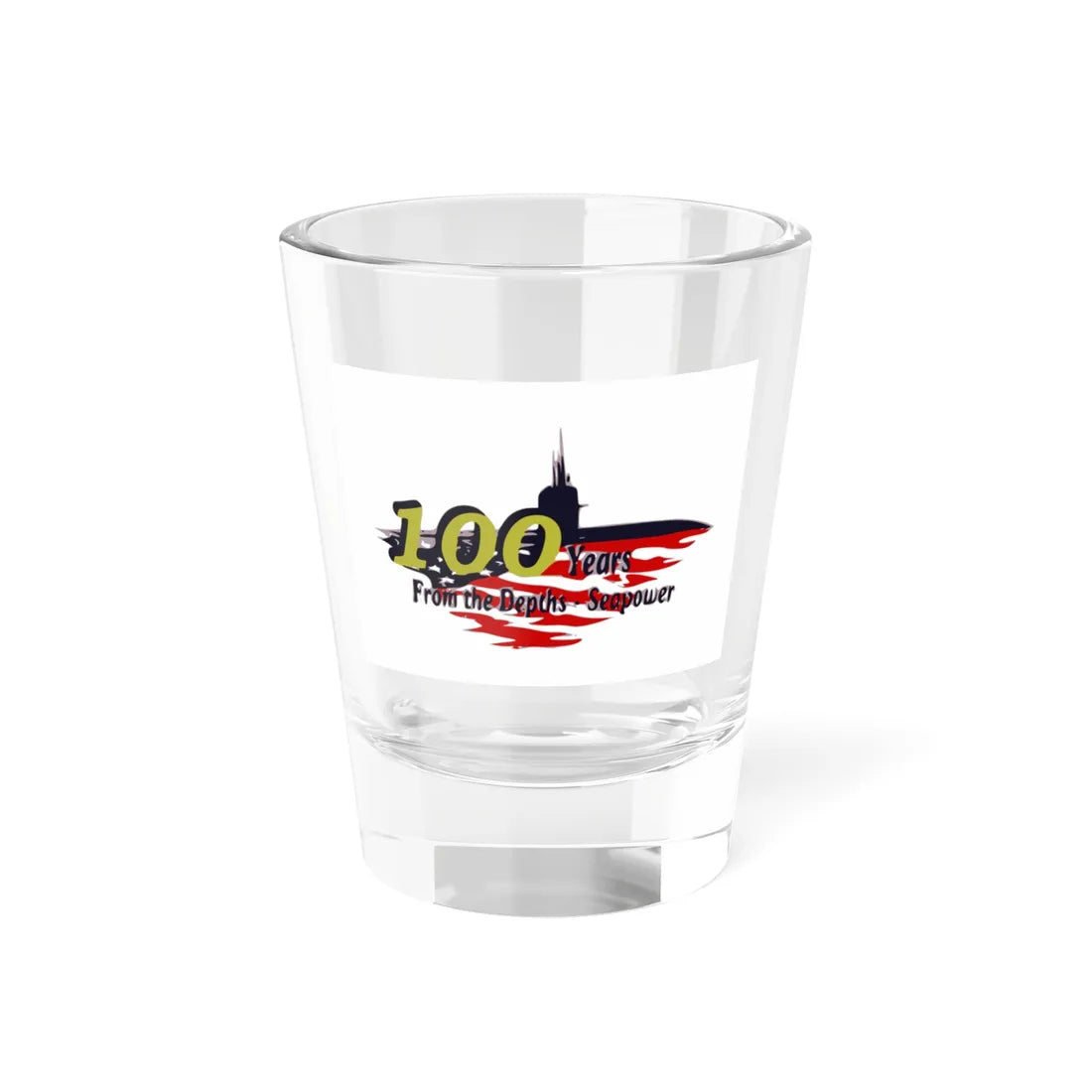 Submarine naval jack of the United States 2000 (United States) Shot Glass 1.5oz 1.5oz - Go Mug Yourself
