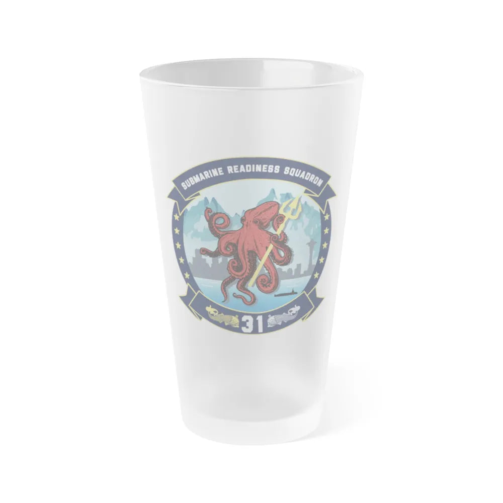 Submarine Readiness Squadron 31 (U.S. Navy) Frosted Pint Glass 16oz-Go Mug Yourself