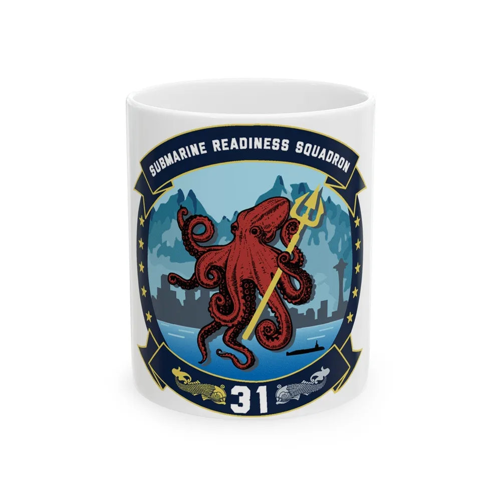 Submarine Readiness Squadron 31 (U.S. Navy) White Coffee Mug-11oz-Go Mug Yourself